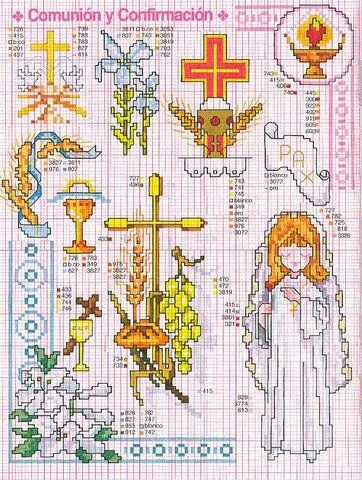 Patrones de punto de cruz para primera comunión - Imagui Patrones de punto de cruz para primera comunión - Imagui