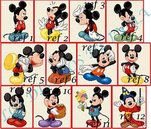 Gráficos de punto de cruz de Disney