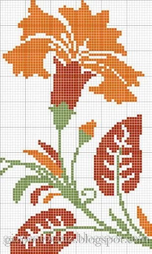 Gio Punto Cruz...: Esquemas Flores...