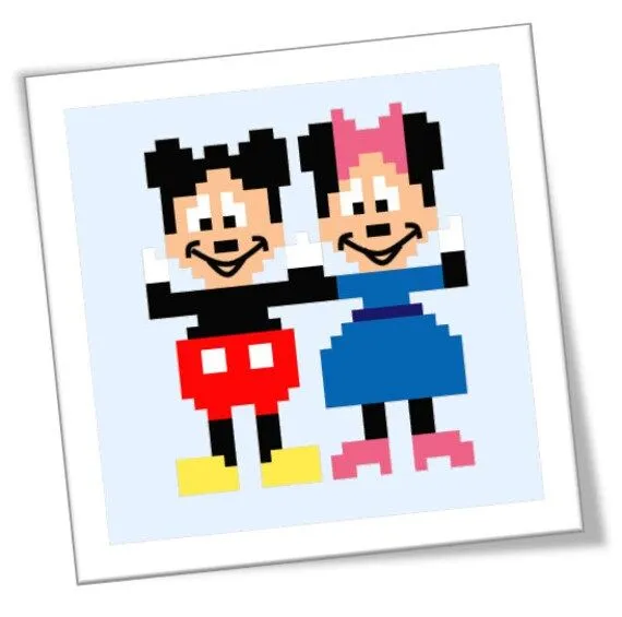 Mickey and Minnie Mouse Patrón punto de cruz por koekoek en Etsy Mickey and Minnie Mouse Patrón punto de cruz por koekoek en Etsy
