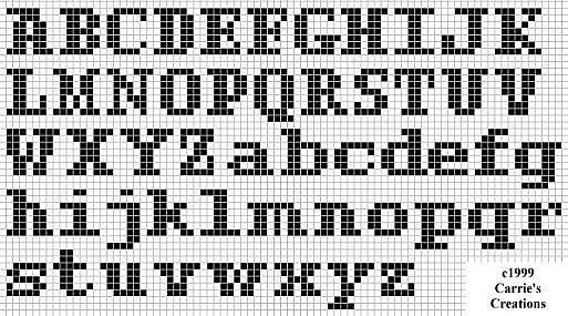 Letras pequeñas en punto de cruz para imprimir - Imagui
