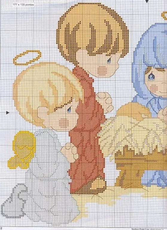 Patrones en punto de cruz de Precious Moments para bebés - Imagui