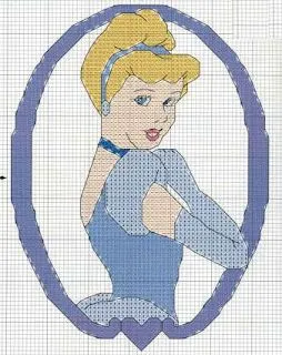 Patrones Punto de Cruz: Princesa disney - Cenicienta Patrones Punto de Cruz: Princesa disney - Cenicienta