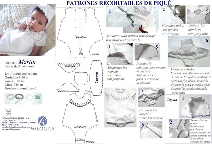 Patrones ranita para bebés de 6 meses de Piqué Martín de la mano ... Patrones ranita para bebés de 6 meses de Piqué Martín de la mano ...