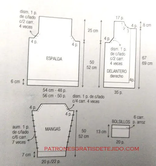 Patrones de Saco tejido con Dos Agujas para Hombre / Paso a paso Patrones de Saco tejido con Dos Agujas para Hombre / Paso a paso