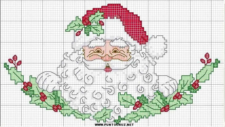 Papa Noel | Punto de cruz - Colección de patrones punto de cruz ... Papa Noel | Punto de cruz - Colección de patrones punto de cruz ...