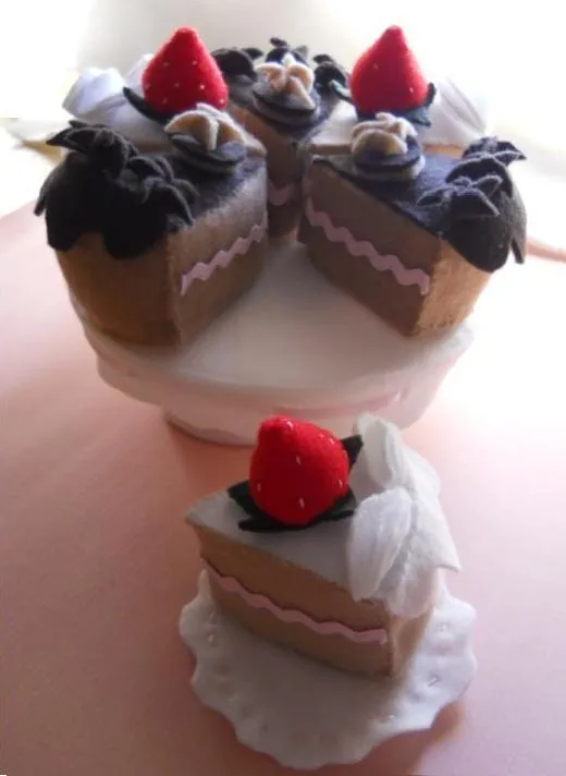 Patrones torta de fieltro y paso a paso