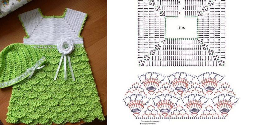 Imagenes d vestidos en crochet para niñas con patrones - Imagui