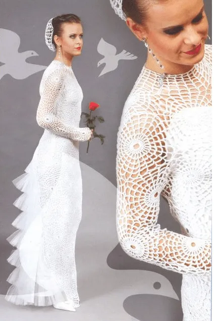 Patrones vestidos de novia a crochet - Imagui