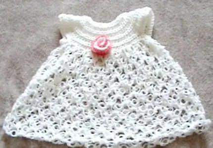 Patrones de vestidos tejidos a crochet para bebés - Imagui ...