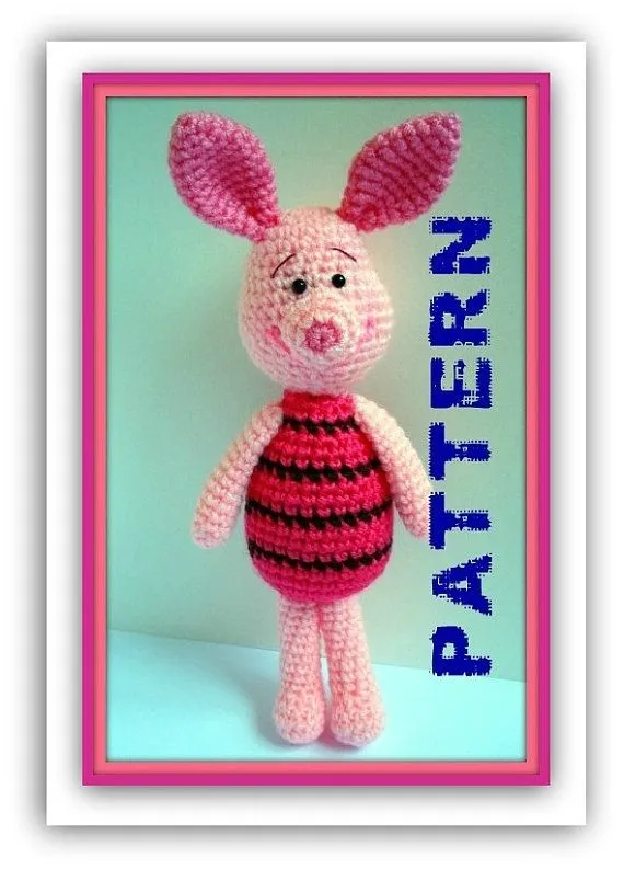 Pattern, Crochet Pattern, Amigurumi Pattern, PDF Amigurumi Piglet ... Pattern, Crochet Pattern, Amigurumi Pattern, PDF Amigurumi Piglet ...