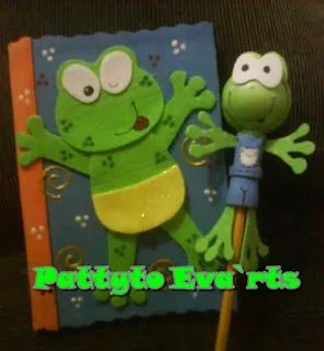 Pattyto Eva`rts: Kit fofulapicero y cuaderno Sapito