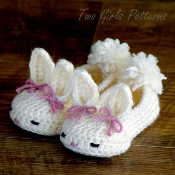 Patucos ganchillo patrón clásico patrón por TwoGirlsPatterns Patucos ganchillo patrón clásico patrón por TwoGirlsPatterns