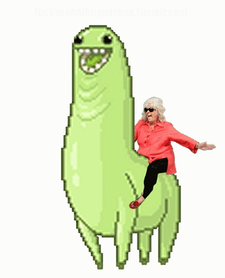 Paula Deen on a green llama | Gif, gif, look at that gif! | Pinterest