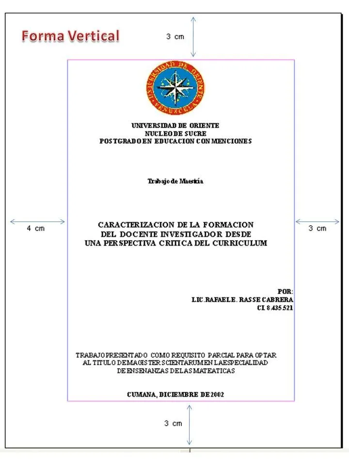 PAUTAS PARA LA PRESENTACIÓN DE INFORMES Y PROYECTOS DE INVESTIGACIÓN PAUTAS PARA LA PRESENTACIÓN DE INFORMES Y PROYECTOS DE INVESTIGACIÓN