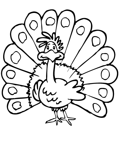 Pavo para colorear