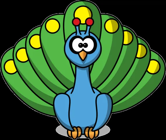 Pavo real de la historieta, imagen vectorial - 365PSD.com Pavo real de la historieta, imagen vectorial - 365PSD.com