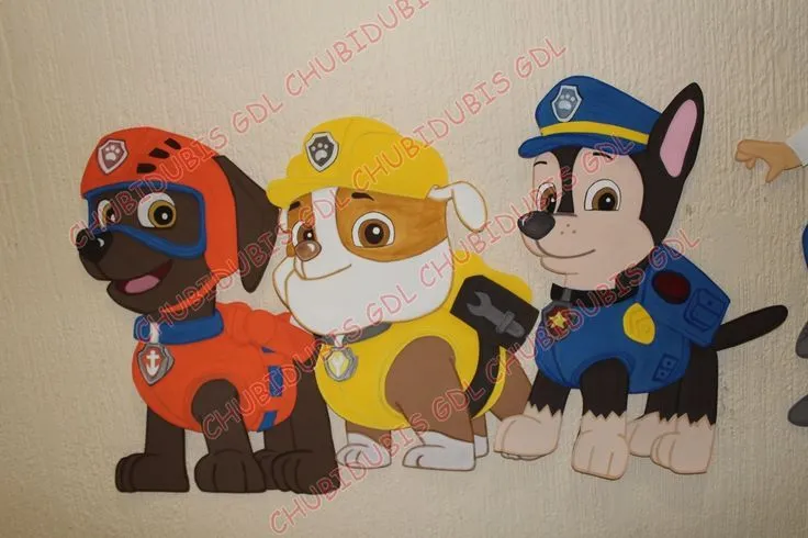 Paw Patrol. Hechas de fomi miden aprox. 70cm. | MIS TRABAJOS ...