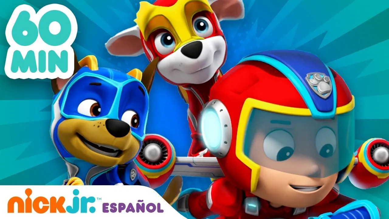 PAW Patrol, Patrulla de cachorros | ¡1 hora de los Mighty Pups de PAW Patrol!  | Nick Jr. en Español - YouTube