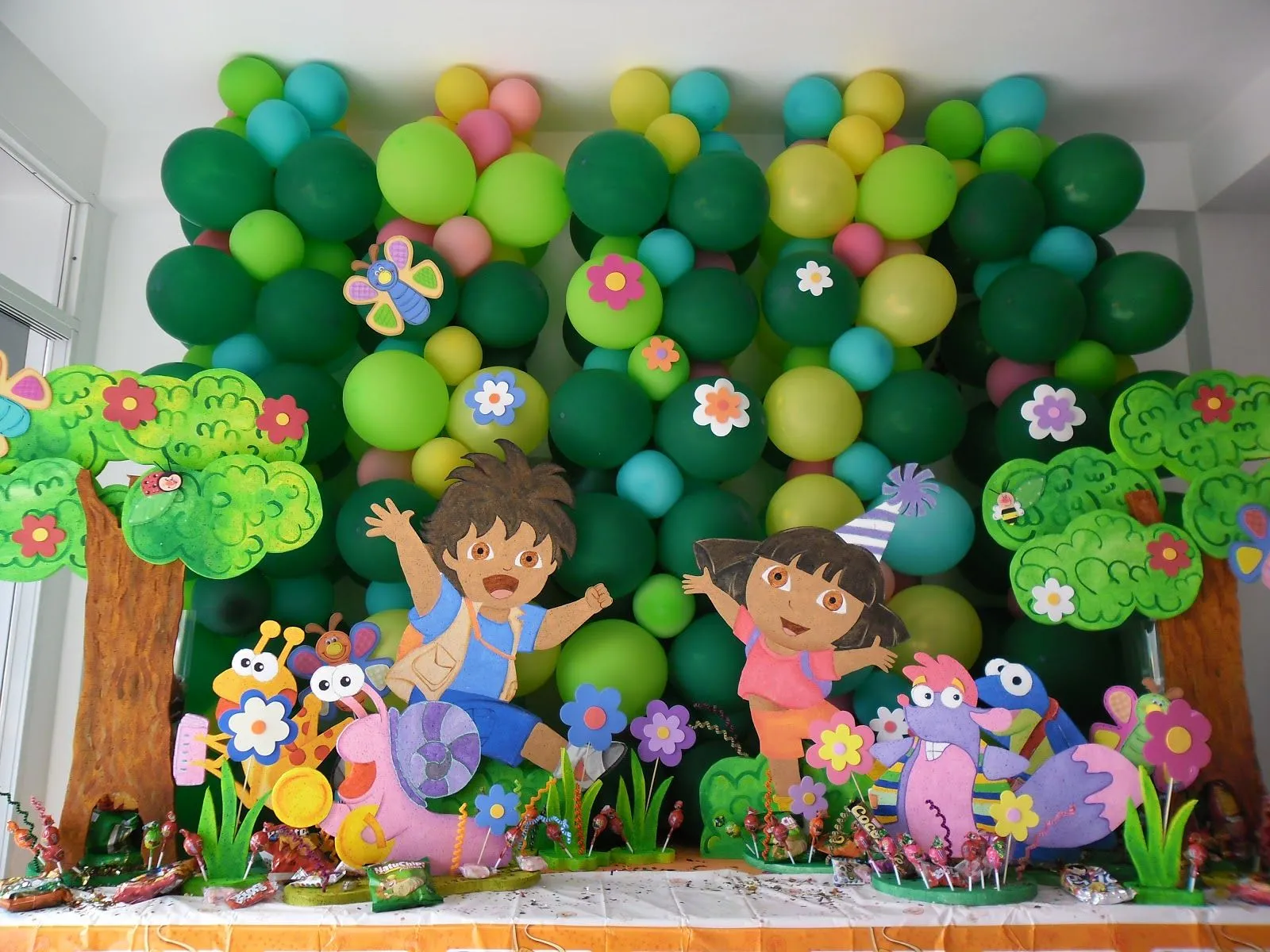 Payasita Caramelo: DECORACION DORA LA EXPLORADORA Y DIEGO