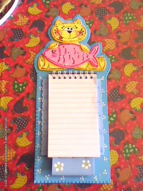 Payasita Caramelo: PORTA NOTAS CON GATICO ELABORADO EN FOAMI Payasita Caramelo: PORTA NOTAS CON GATICO ELABORADO EN FOAMI