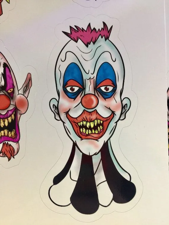 Payaso asesino Payasos malvados Pegatinas de payaso - Etsy México Payaso asesino Payasos malvados Pegatinas de payaso - Etsy México