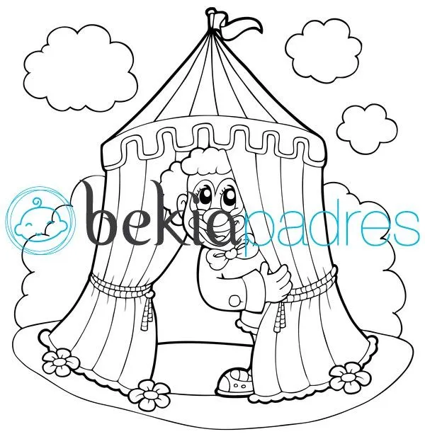 Payaso en el circo: dibujo para colorear