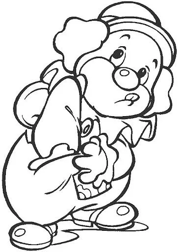 PAYASO PARA COLOREAR DIBUJOS DE PAYASETE