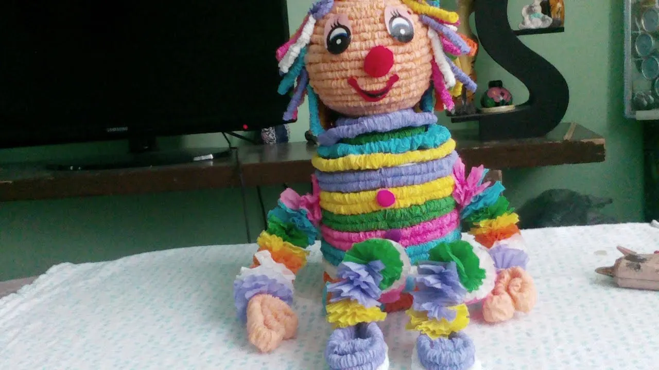 PAYASO DE CREPE CORRUGADO PARTE 1/3-MANUALIDADES-comiedo rico y ... PAYASO DE CREPE CORRUGADO PARTE 1/3-MANUALIDADES-comiedo rico y ...