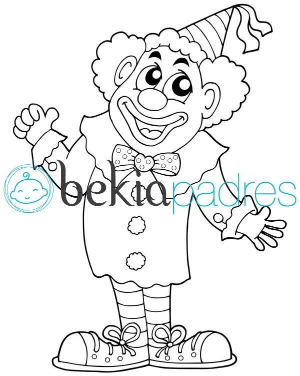 Payaso: dibujo para colorear