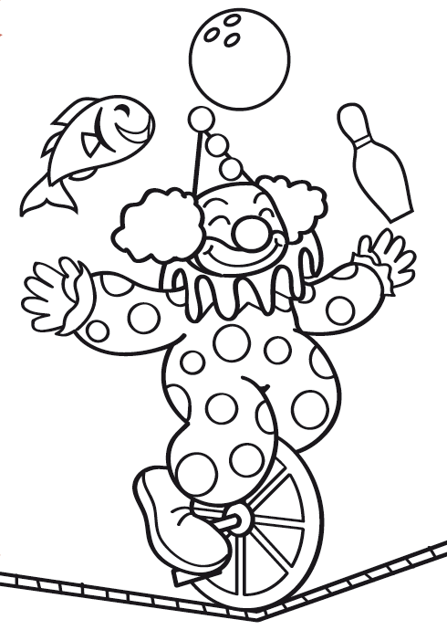 Payaso feliz para colorear - Imagui