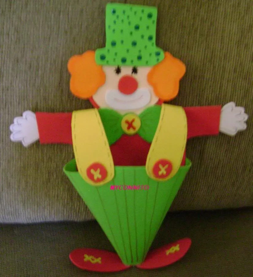 payaso en foami - Buscar con Google | My sweet *Fun-fair* | Pinterest
