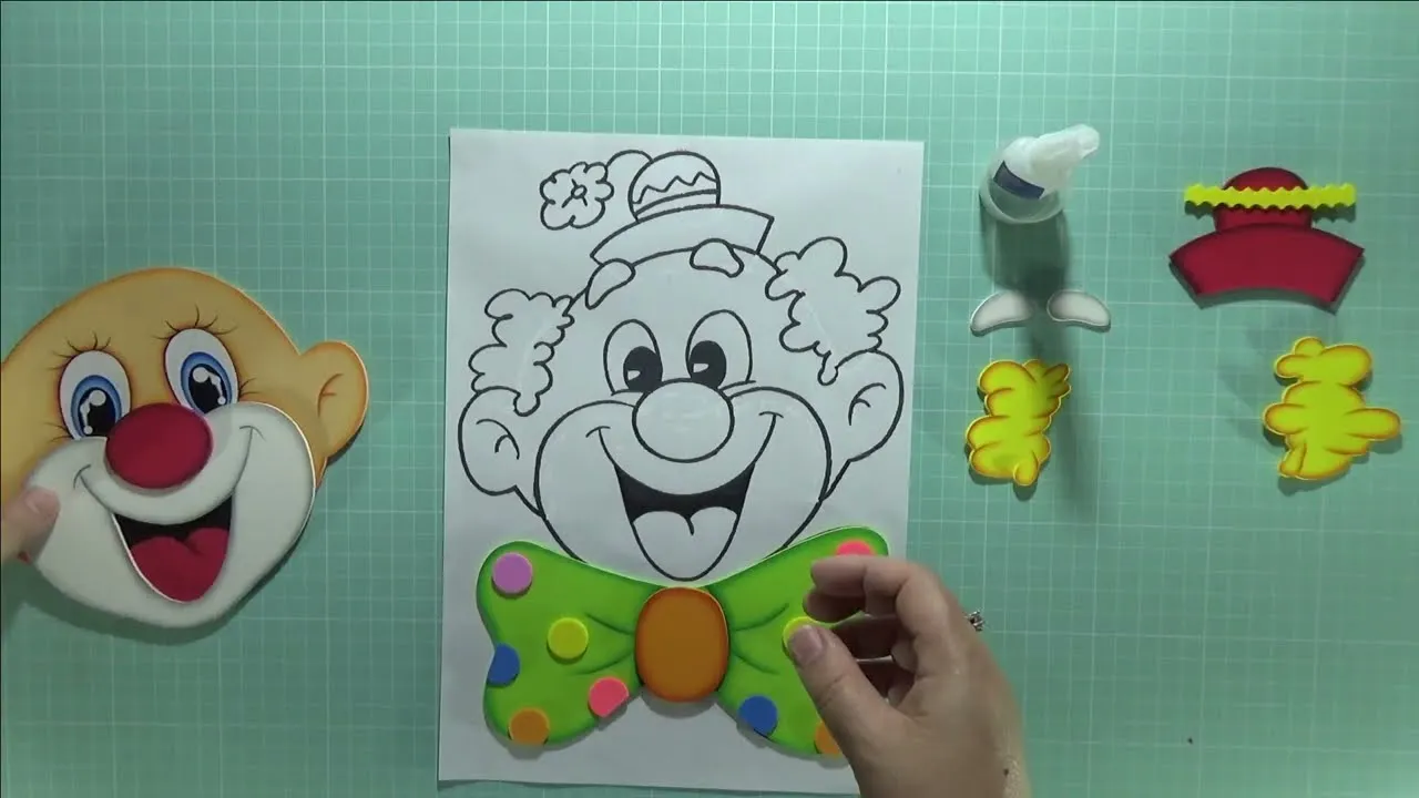 Payaso en Foami, Goma Eva, Microporoso (Handmade Craft)❤️ - YouTube Payaso en Foami, Goma Eva, Microporoso (Handmade Craft)❤️ - YouTube