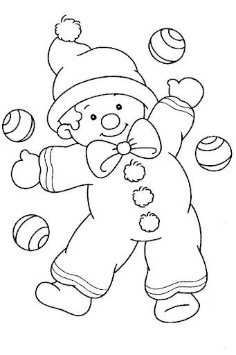 PAYASO MALABARISTA DIBUJOS DE PAYASO PARA COLOREAR