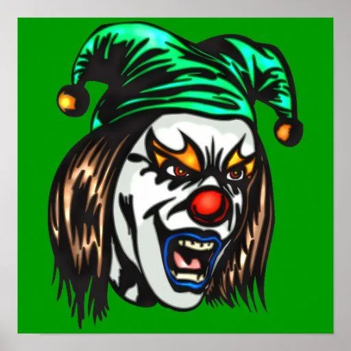 Payaso malvado peligroso poster | Zazzle