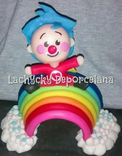 Payaso Plim plim adorno de torta en porcelana fria | Personajes ...