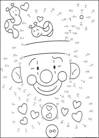 PAYASO PARA SEGUIR LOS NUMEROS Y COLOREAR INFANTIL PARA NIÑOS : COSAS ... PAYASO PARA SEGUIR LOS NUMEROS Y COLOREAR INFANTIL PARA NIÑOS : COSAS ...