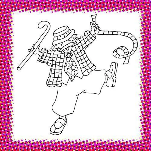 Payaso con serpentina. Dibujo de Carnaval para niños - Dibujos de ... Payaso con serpentina. Dibujo de Carnaval para niños - Dibujos de ...