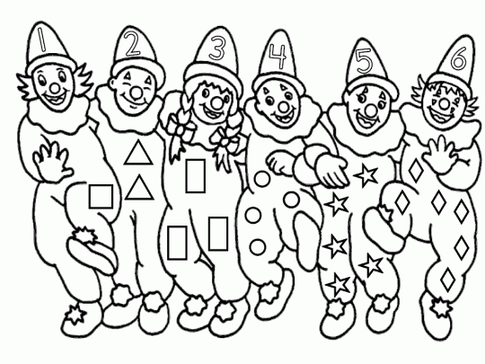Payasos-para-colorear-numeros- ...