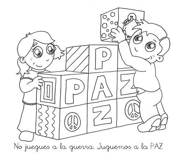 Día de la paz, actividades para imprimir y colorear | pintar y ... Día de la paz, actividades para imprimir y colorear | pintar y ...