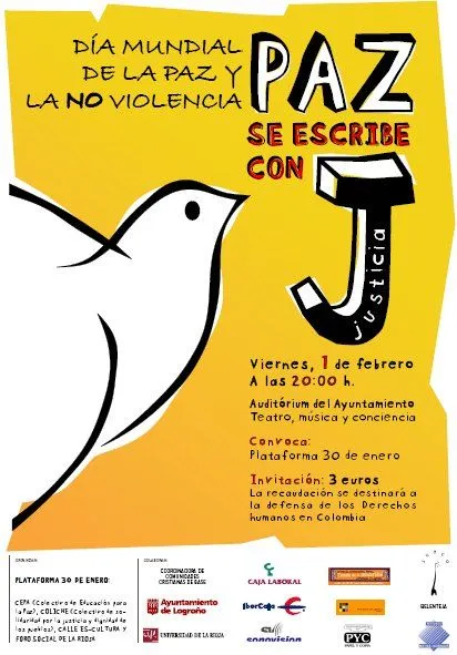 PAZ se escribe con J de JUSTICIA | Con las palabras... PAZ se escribe con J de JUSTICIA | Con las palabras...