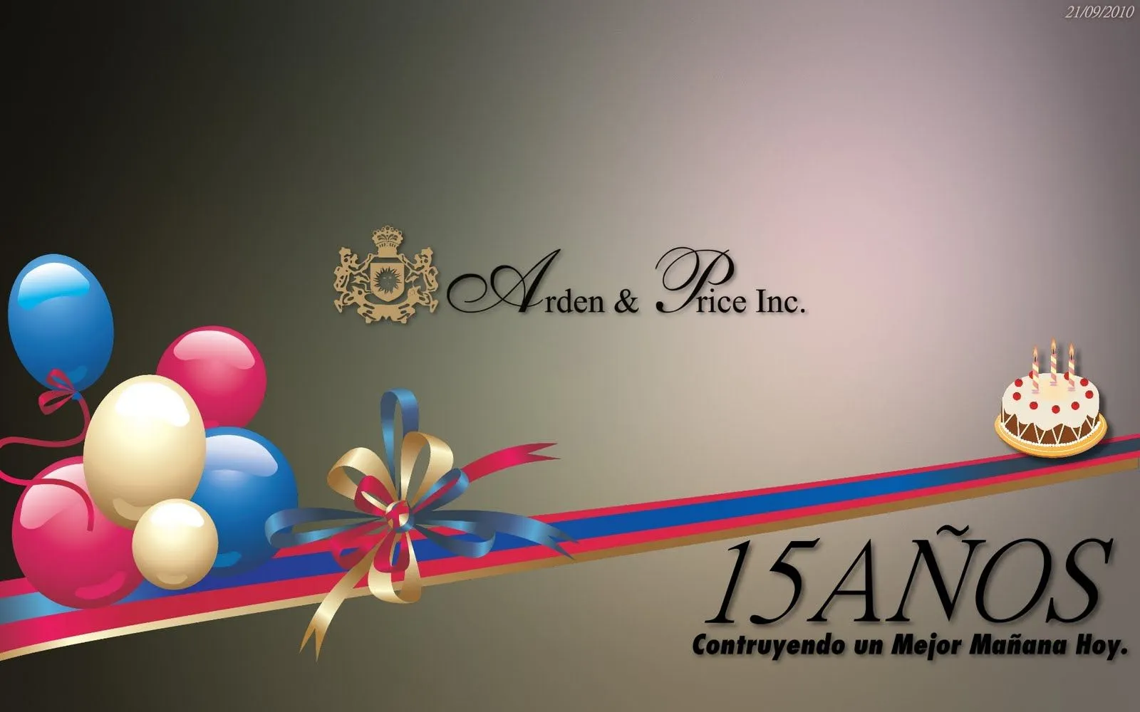 ... para las pc de la officina, celebrando los 15 años de Arden & Price ... para las pc de la officina, celebrando los 15 años de Arden & Price