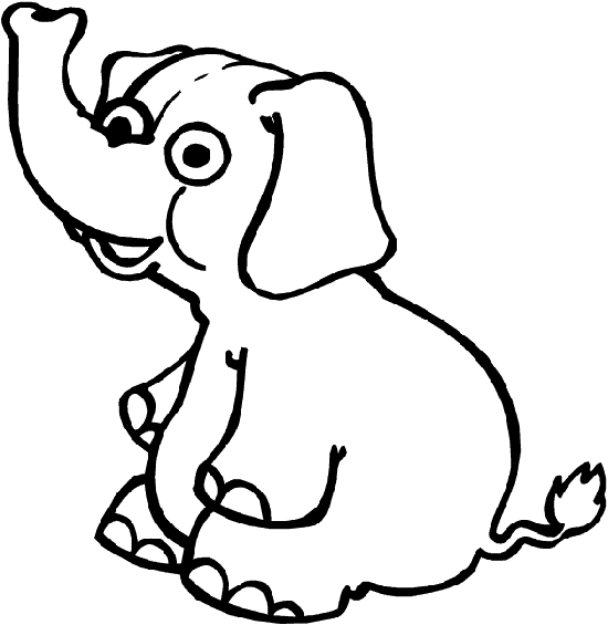 Bebé elefante para colorear - Imagui