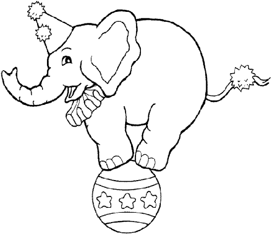 PC Technical - Elefante de circo para colorear PC Technical - Elefante de circo para colorear
