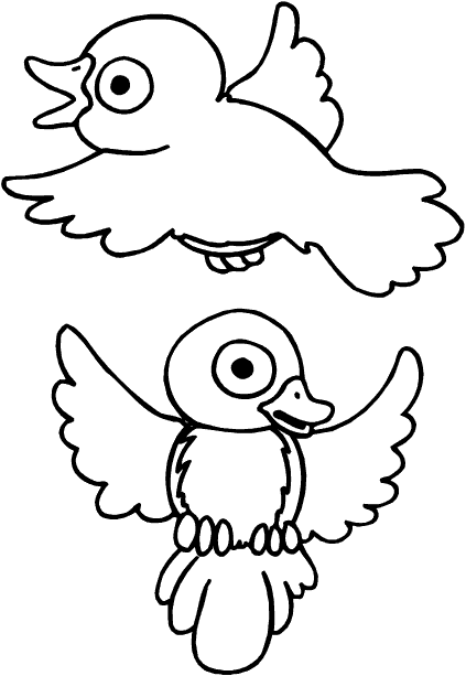 PC Technical - Pajaritos volando para colorear PC Technical - Pajaritos volando para colorear