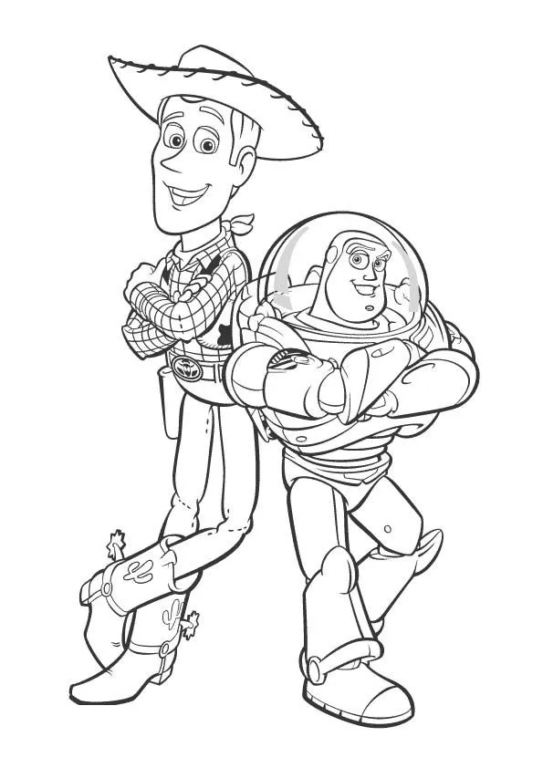 PC Technical - Woody y Buzz Lightyear para colorear