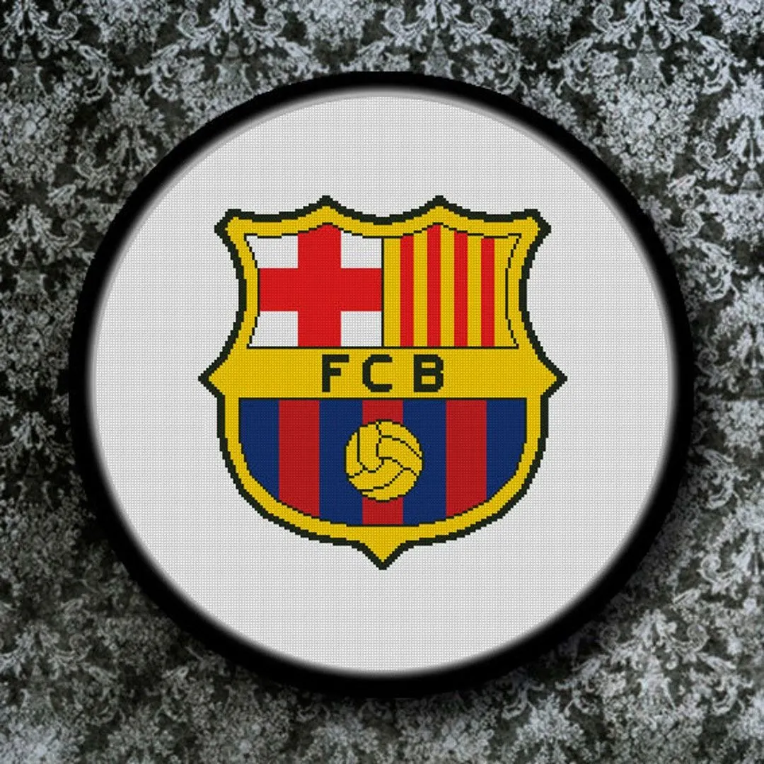 PDF Gráfico Punto de Cruz Escudo Fútbol Club Barcelona Barça - Etsy México PDF Gráfico Punto de Cruz Escudo Fútbol Club Barcelona Barça - Etsy México