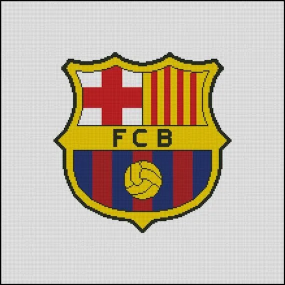 PDF Gráfico Punto de Cruz Escudo Fútbol Club Barcelona Barça - Etsy México PDF Gráfico Punto de Cruz Escudo Fútbol Club Barcelona Barça - Etsy México