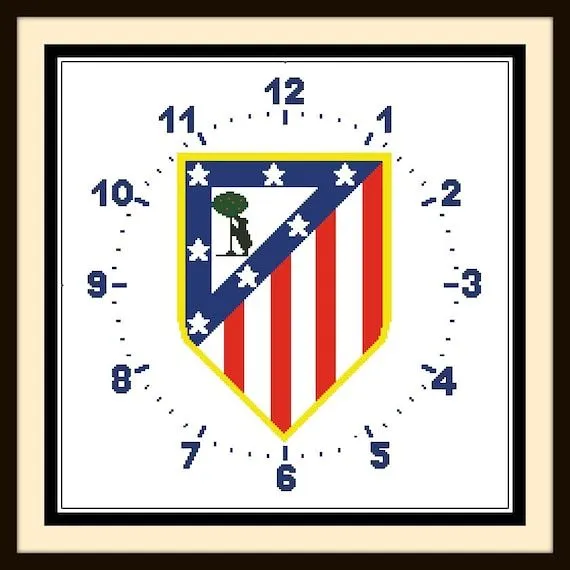 PDF Gráfico Punto de Cruz Reloj Atlético de Madrid Cross - Etsy México PDF Gráfico Punto de Cruz Reloj Atlético de Madrid Cross - Etsy México