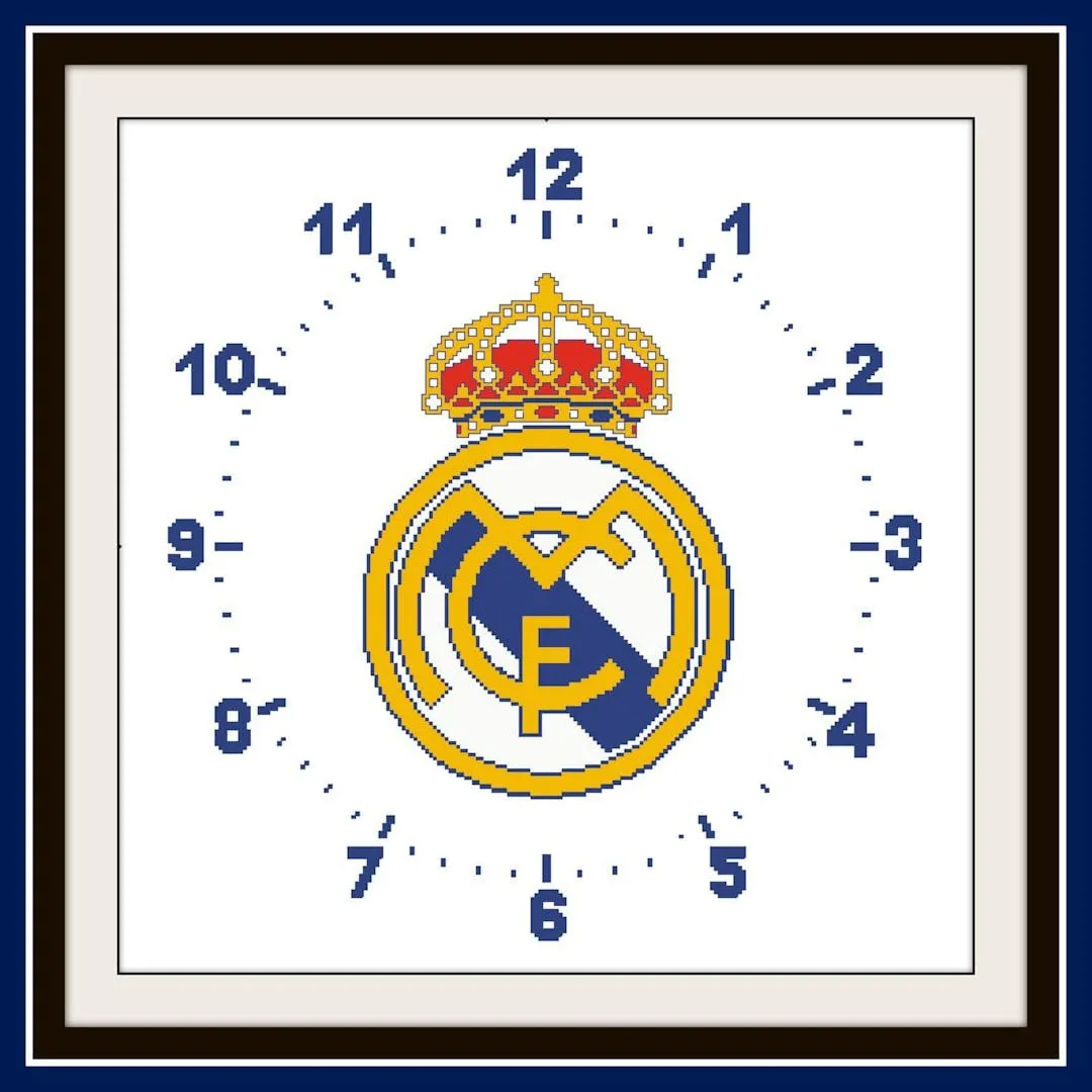 PDF Gráfico Punto de Cruz Reloj Real Madrid Cross Stitch - Etsy México PDF Gráfico Punto de Cruz Reloj Real Madrid Cross Stitch - Etsy México